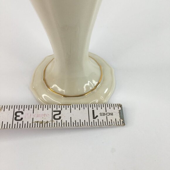 Lenox Vintage Catalan Ivory Gold Trim Bud Vase Retired - Picture 8 of 10